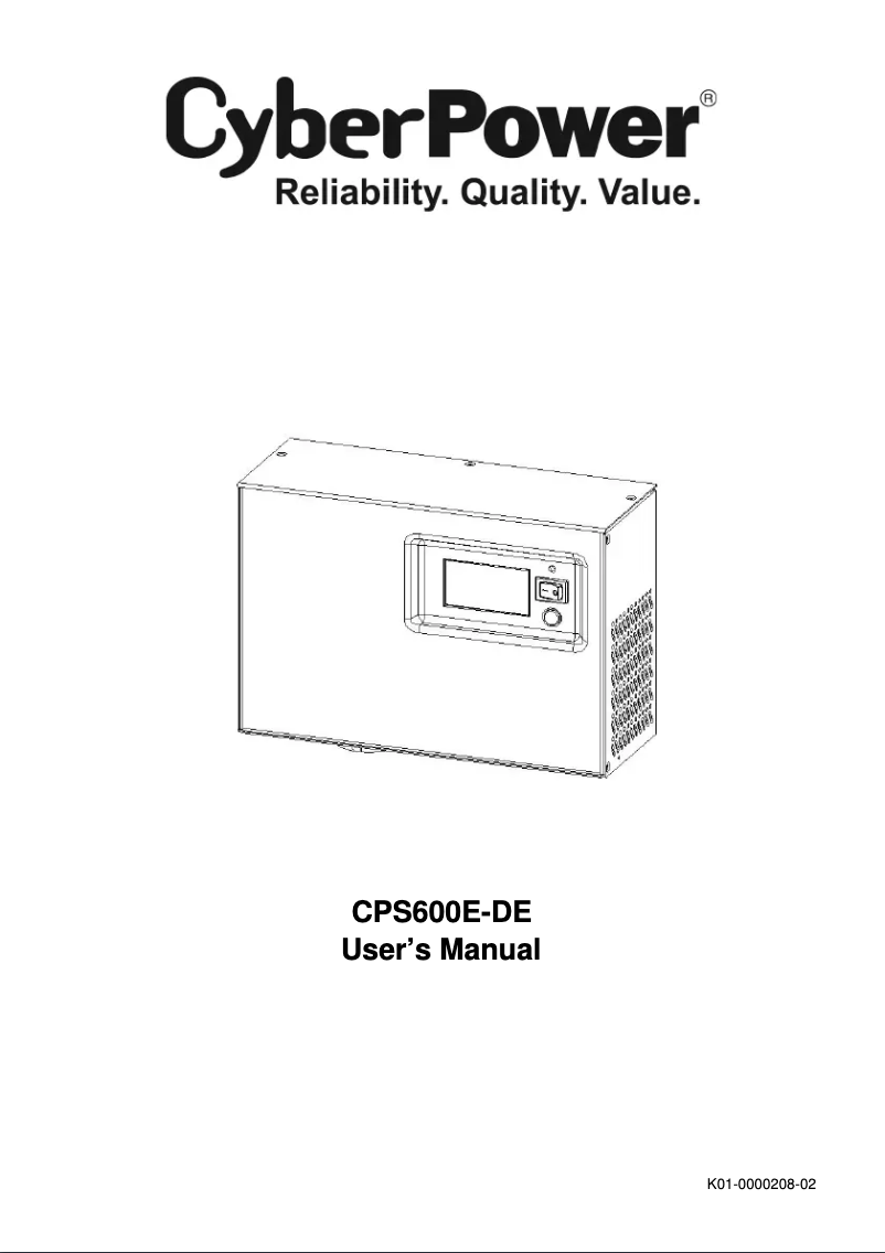 Página 1 del manual Manual de usuario CyberPower CPS600E