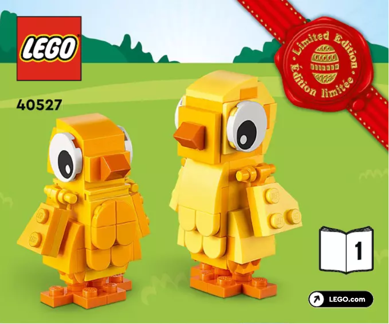 Page 1 de la notice Manuel utilisateur Lego Easter Chicks 40527