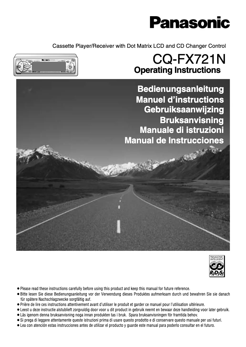 Image de la première page du manuel de l'appareil CQ-FX721