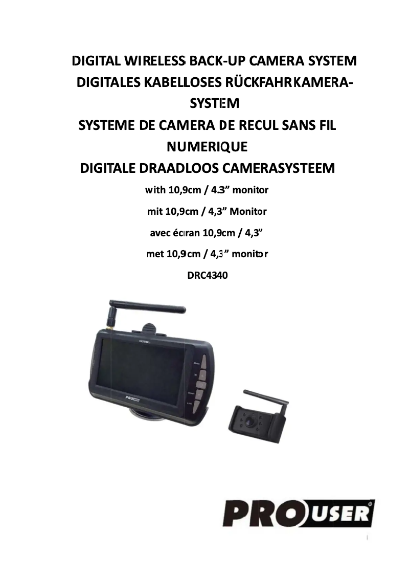 Image de la première page du manuel de l'appareil DRC4340