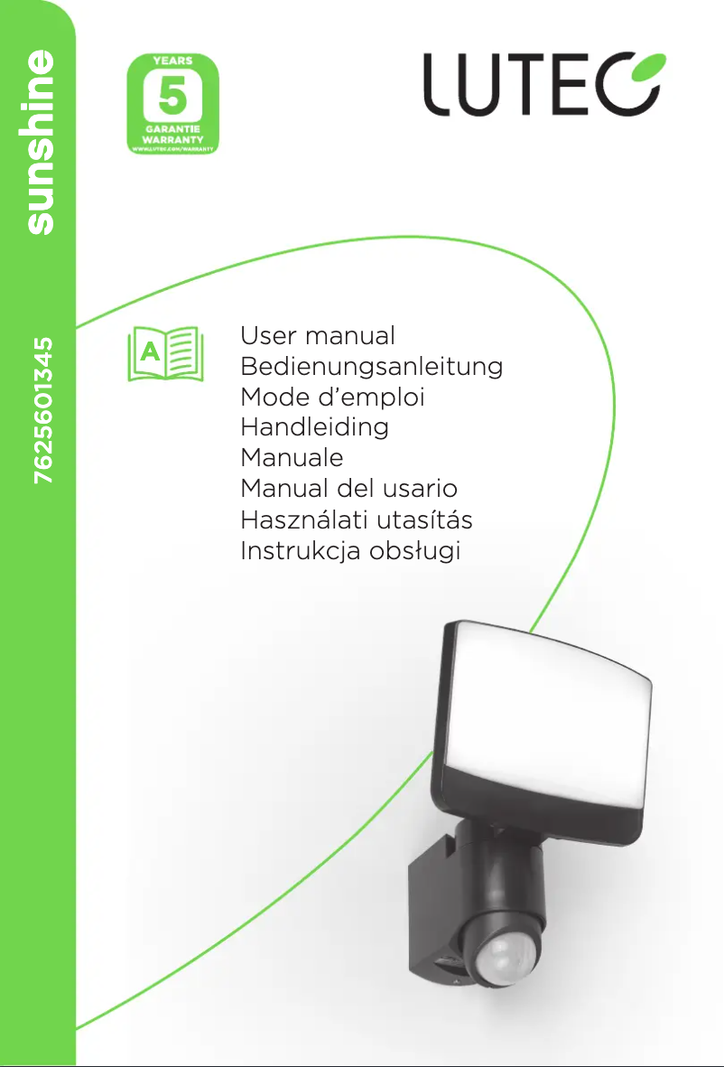 Page n°1 - Manuel utilisateur Lutec Sunshine
