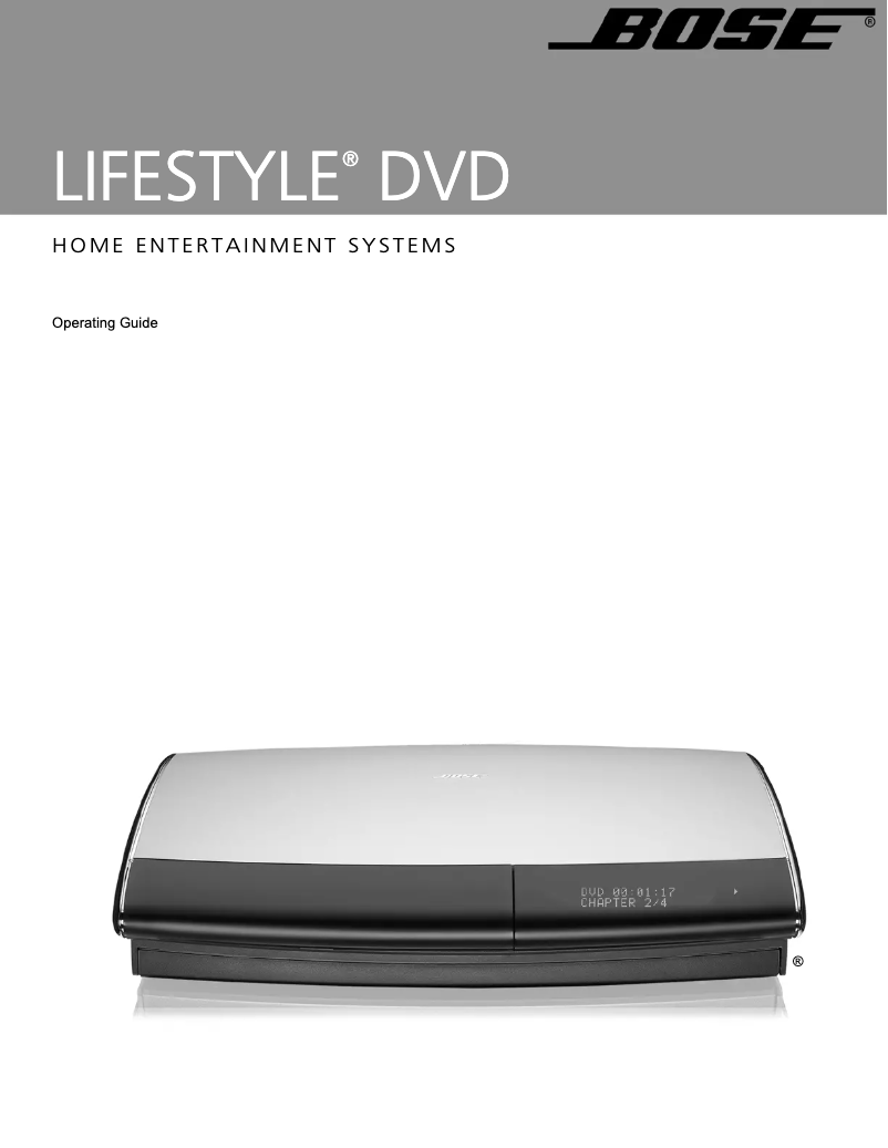 Page 1 of the manual User Manual Bose Lifestyle 28