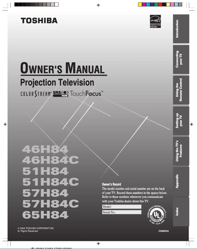 Image de la première page du manuel de l'appareil 57H84