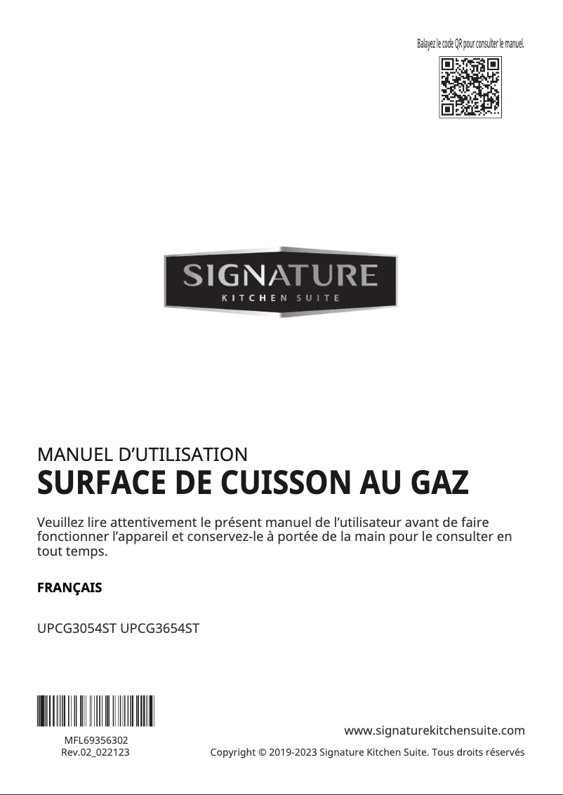Page 1 de la notice Manuel utilisateur Signature SKSGT3654S