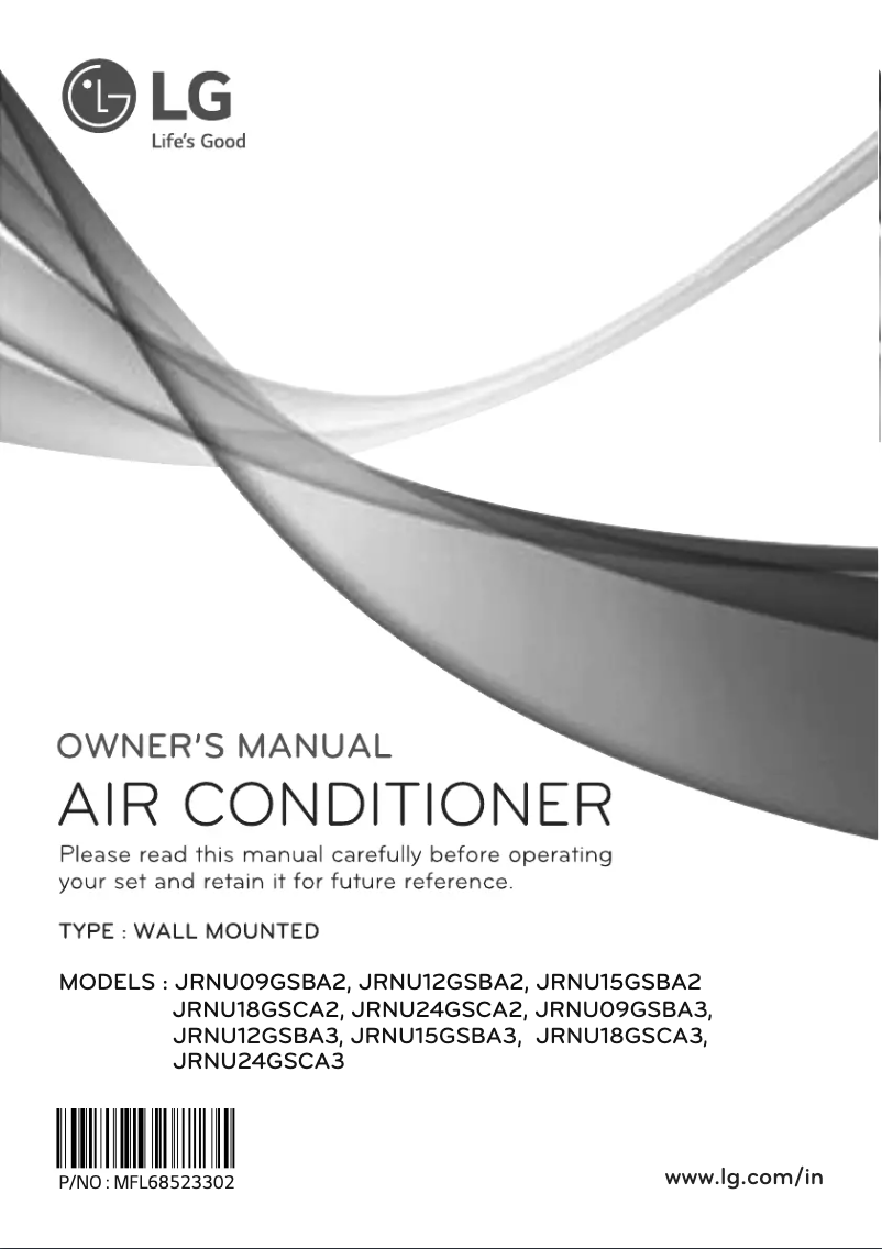 Página 1 del manual Manual de usuario LG JRNU24GSCA3