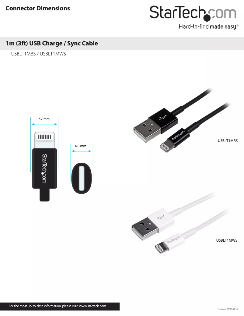 Page 1 de la notice Manuel utilisateur StarTech.com USBLT1MB