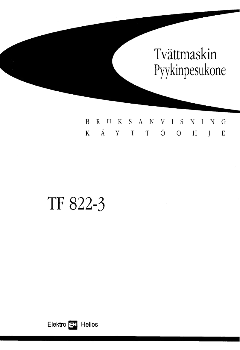 Page n°1 - Manuel utilisateur Elektro Helios TF822-3