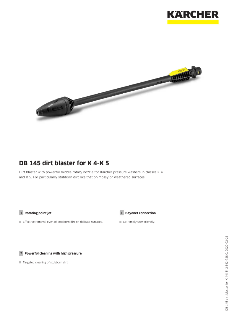 Page 1 de la notice Manuel utilisateur Kärcher DB 145