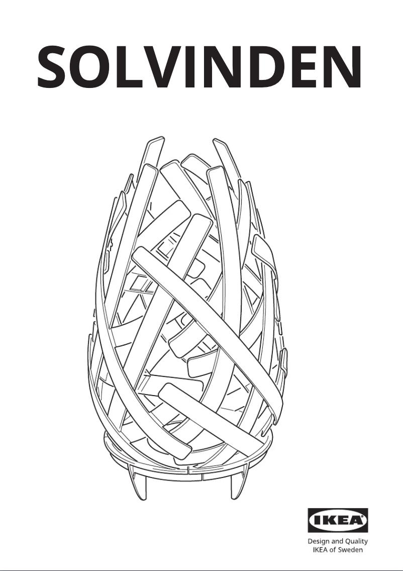Page 1 de la notice Manuel utilisateur Ikea SOLVINDEN 805.705.91
