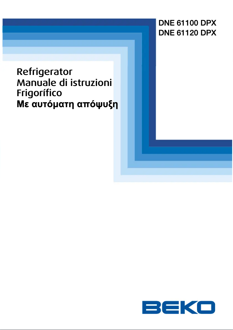 Page 1 de la notice Manuel utilisateur Beko DNE 61100 DPX