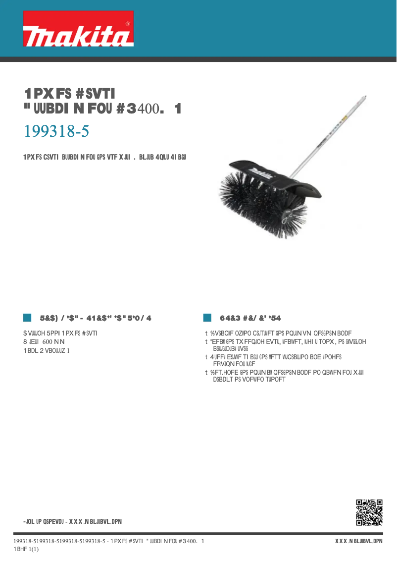 Page n°1 - Fiche technique Makita 199318-5