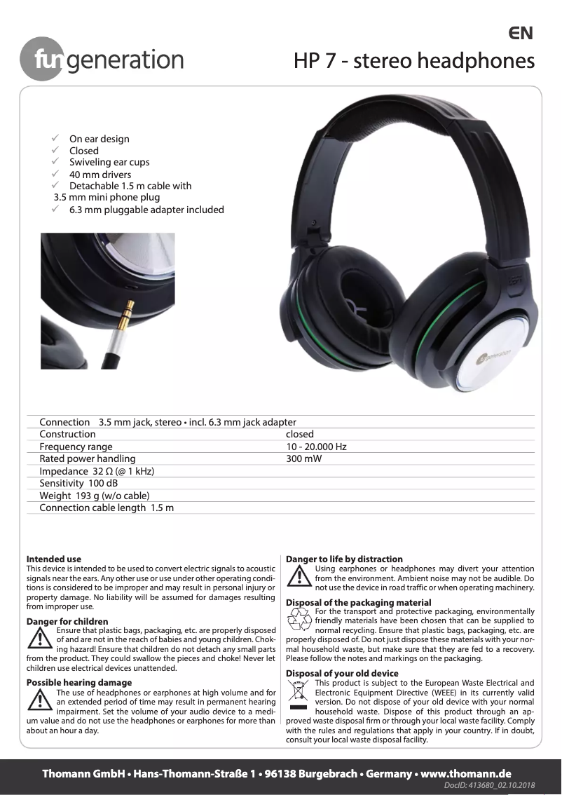 Image de la première page du manuel de l'appareil HP 7