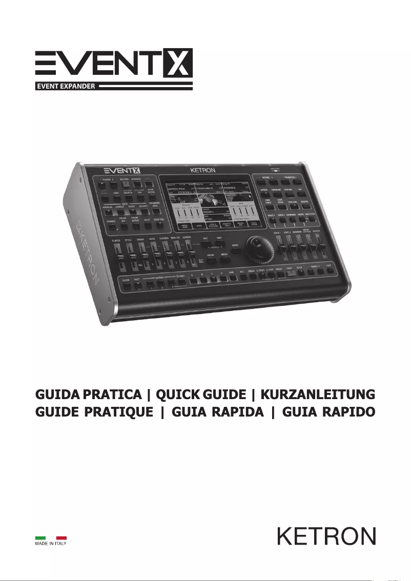 Page n°1 - Manuel utilisateur Ketron EVENTX