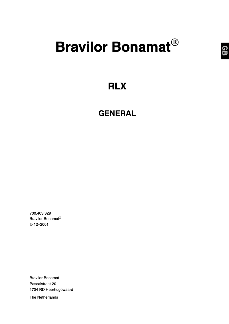 Image de la première page du manuel de l'appareil RLX 131