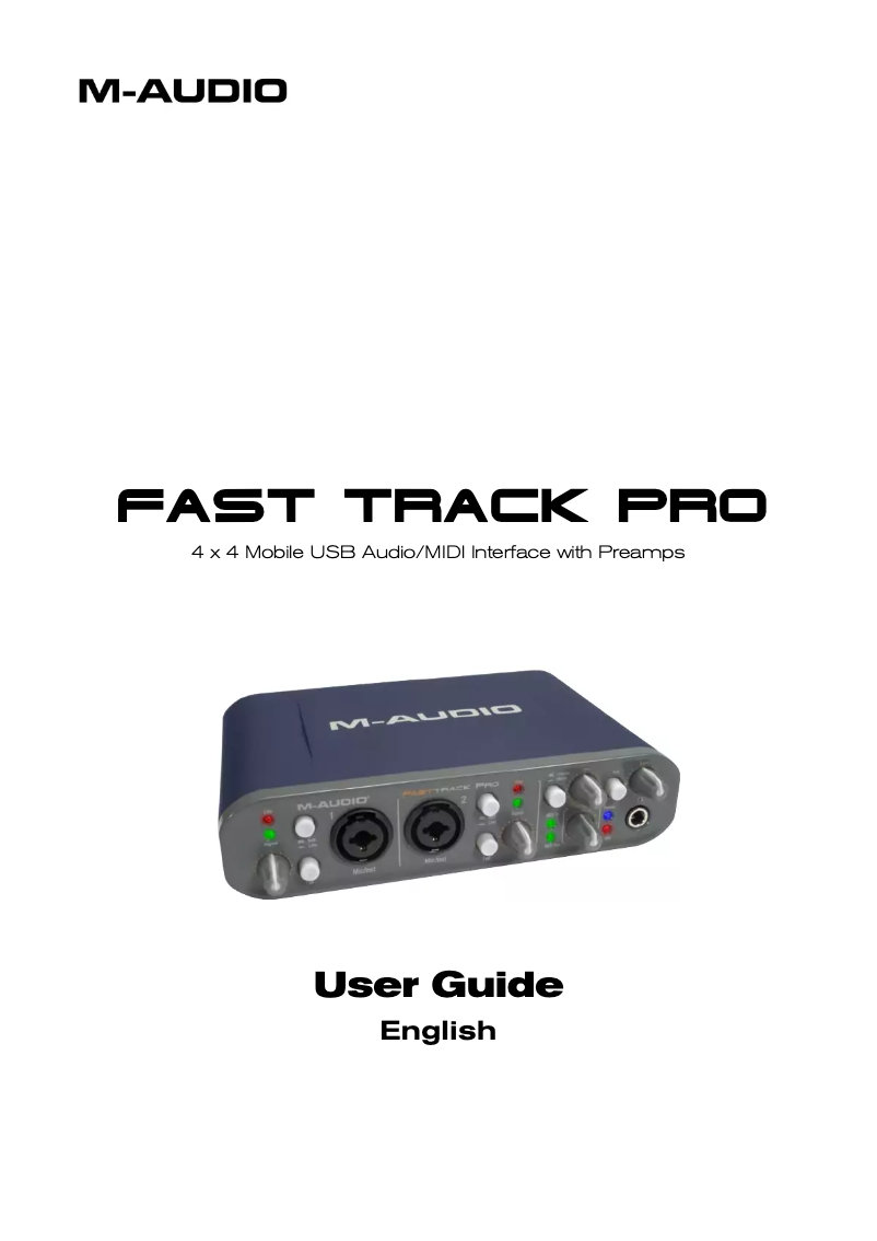 Image de la première page du manuel de l'appareil Fast Track Pro