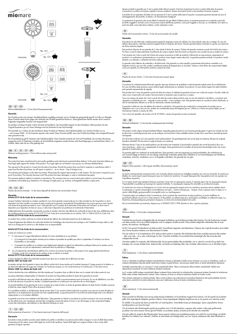 Page n°1 - Manuel utilisateur Miomare IAN 337185