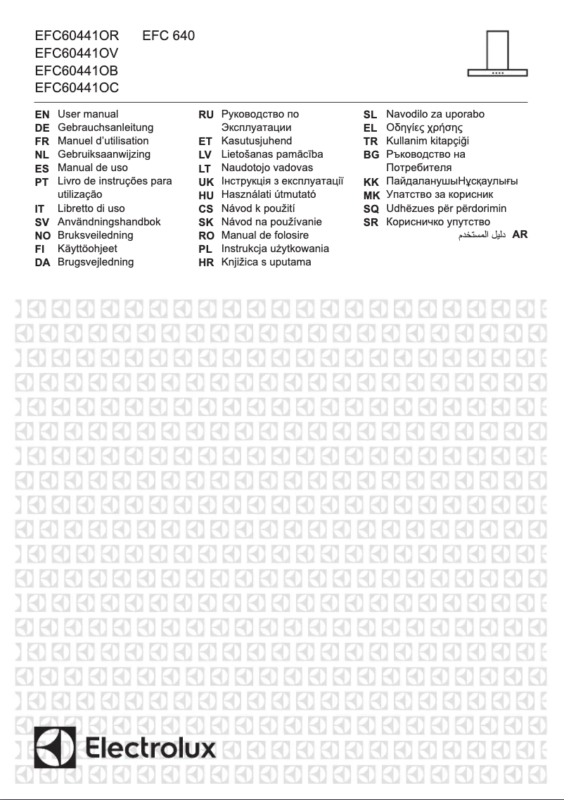 Page 1 de la notice Manuel utilisateur Electrolux EFC60441OB