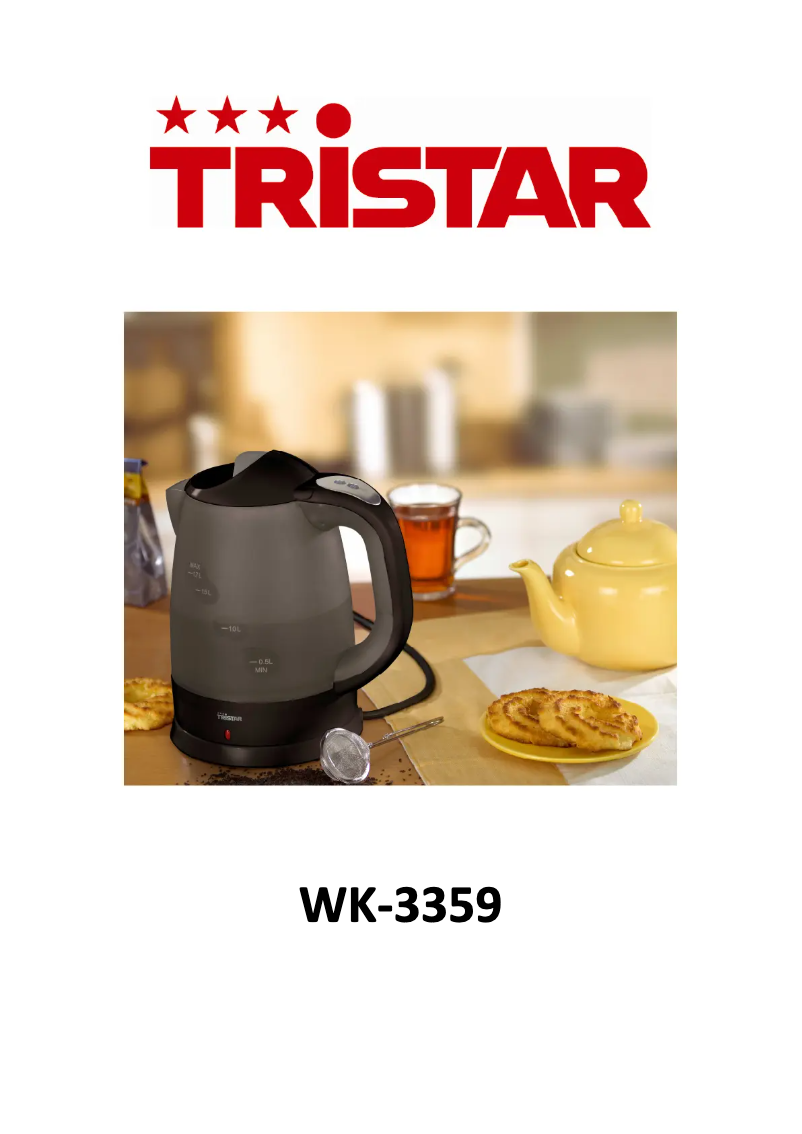 Page n°1 - Manuel utilisateur TriStar WK-3359