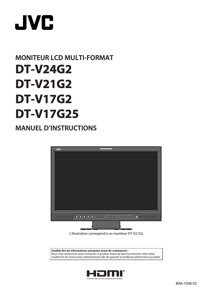 Image de la première page du manuel de l'appareil DT-V17G25