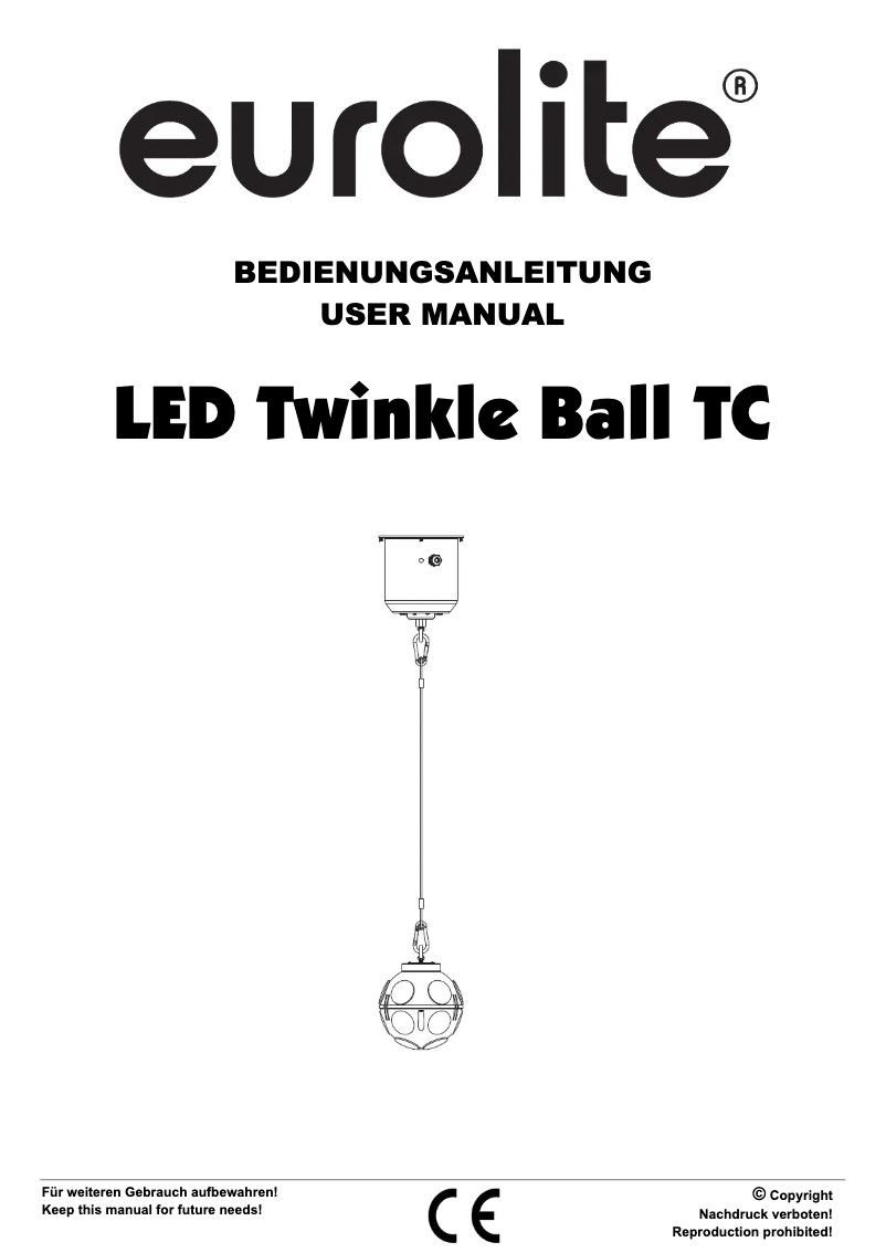 Page 1 de la notice Manuel utilisateur Eurolite LED Twinkle Ball TC