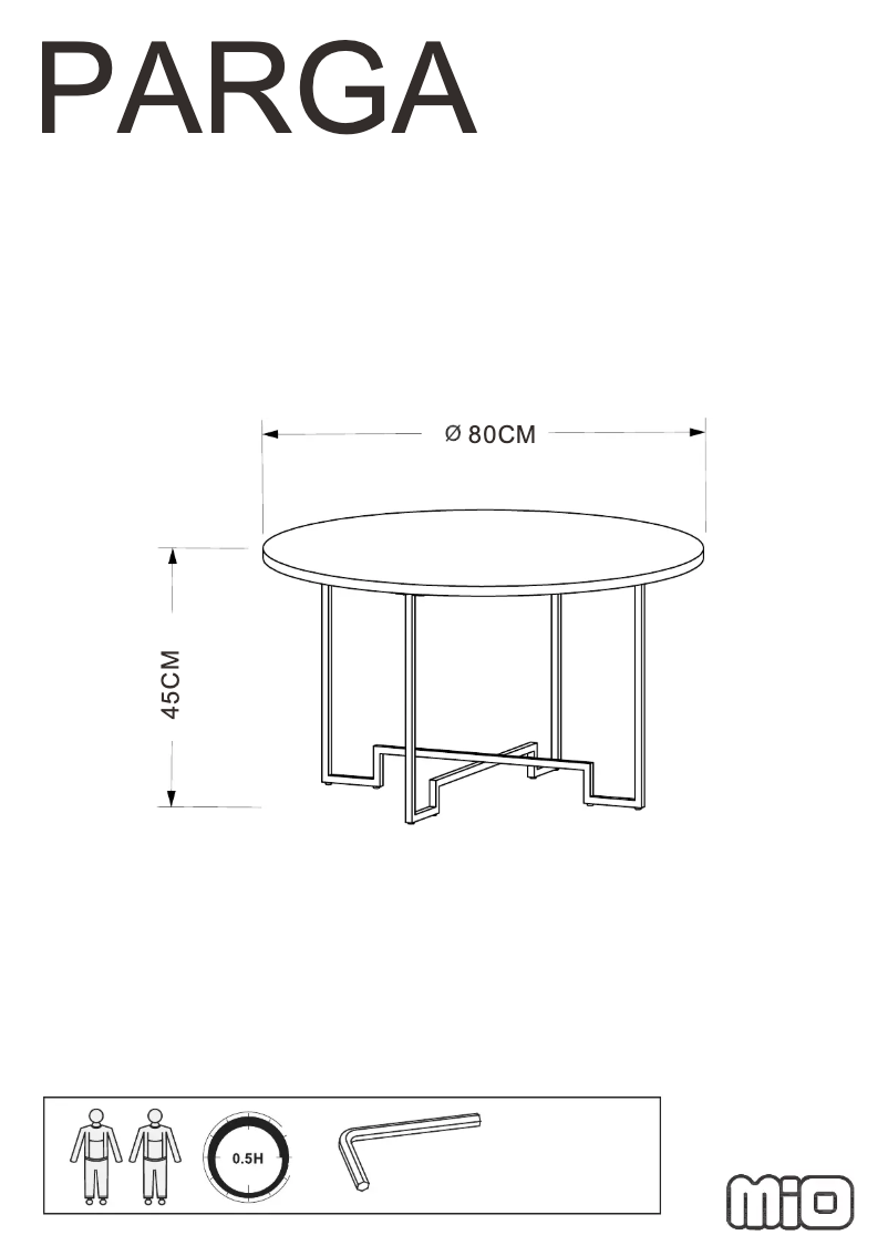Page 1 de la notice Manuel utilisateur Mio Parga