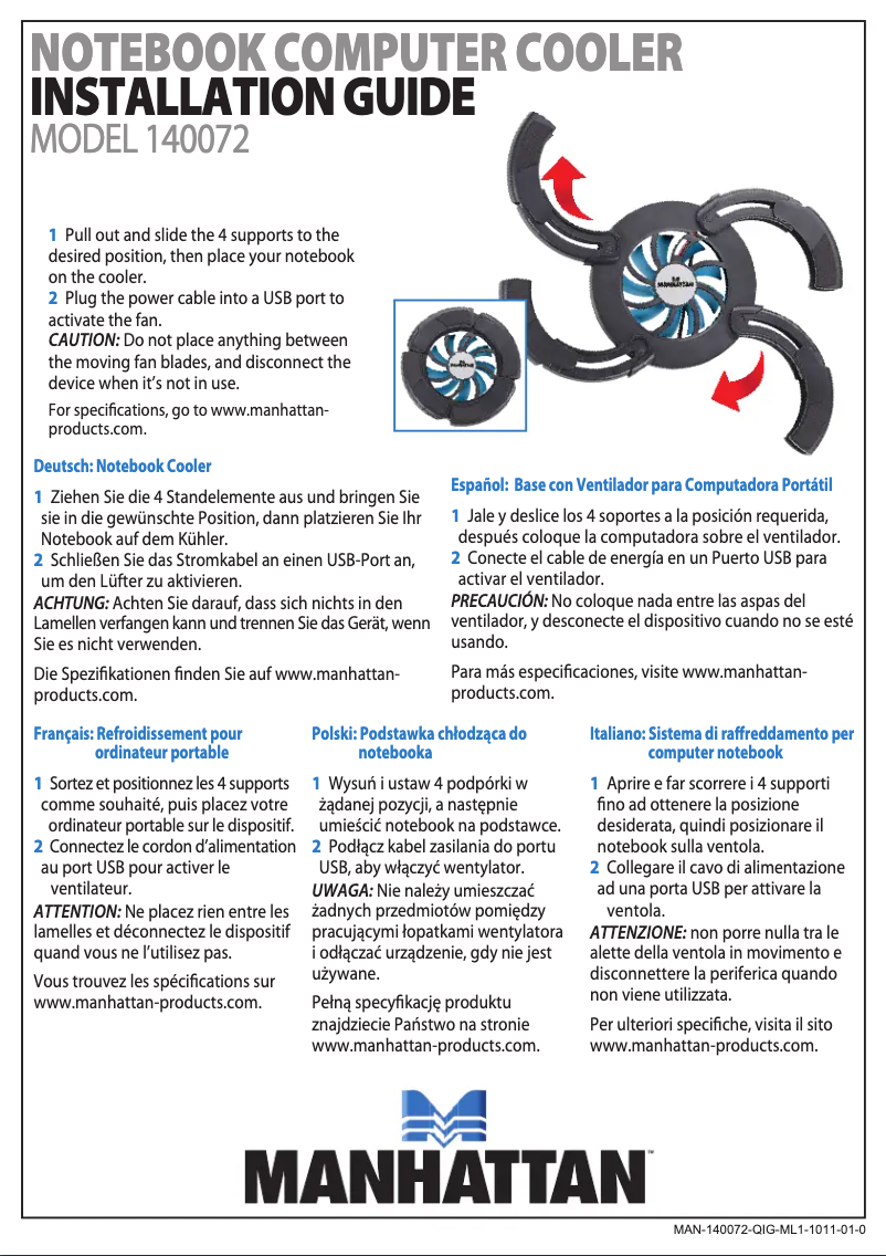 Image de la première page du manuel de l'appareil 140072