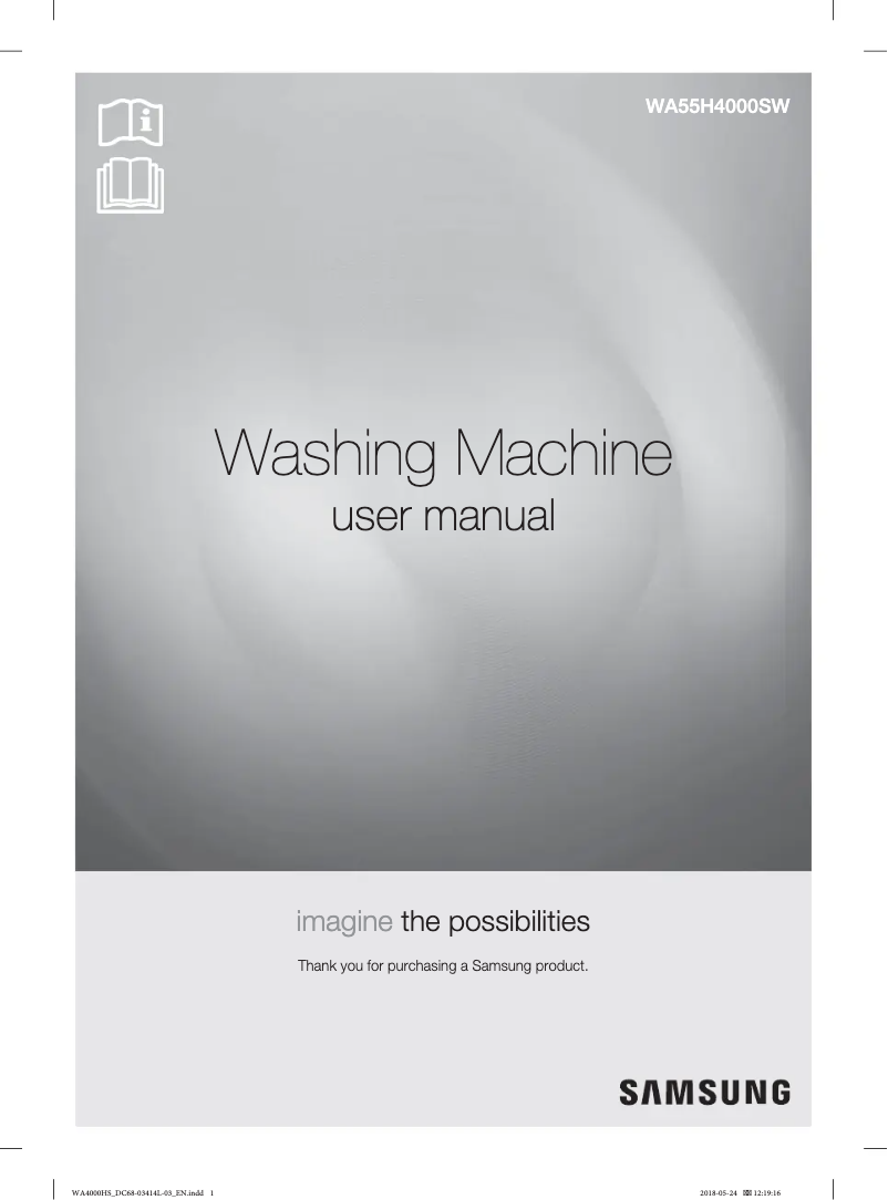 Page n°1 - Manuel utilisateur Samsung WA55H4000SW/NZ