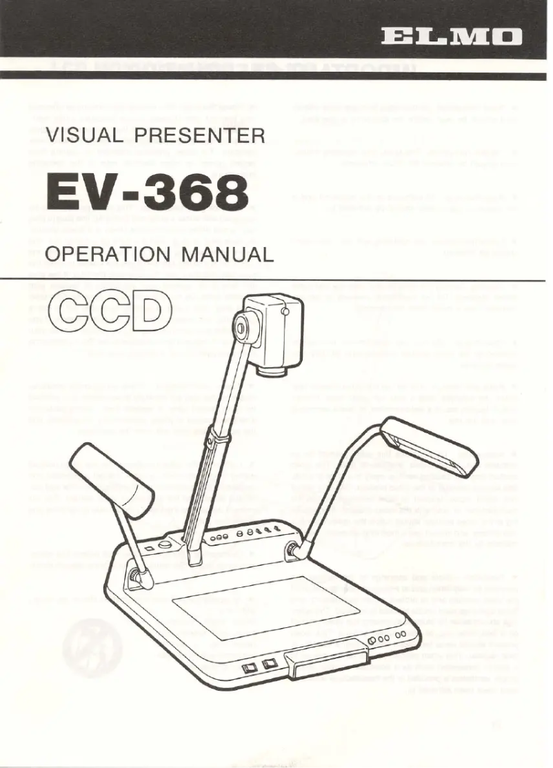 Page n°1 - Manuel utilisateur Elmo EV-368