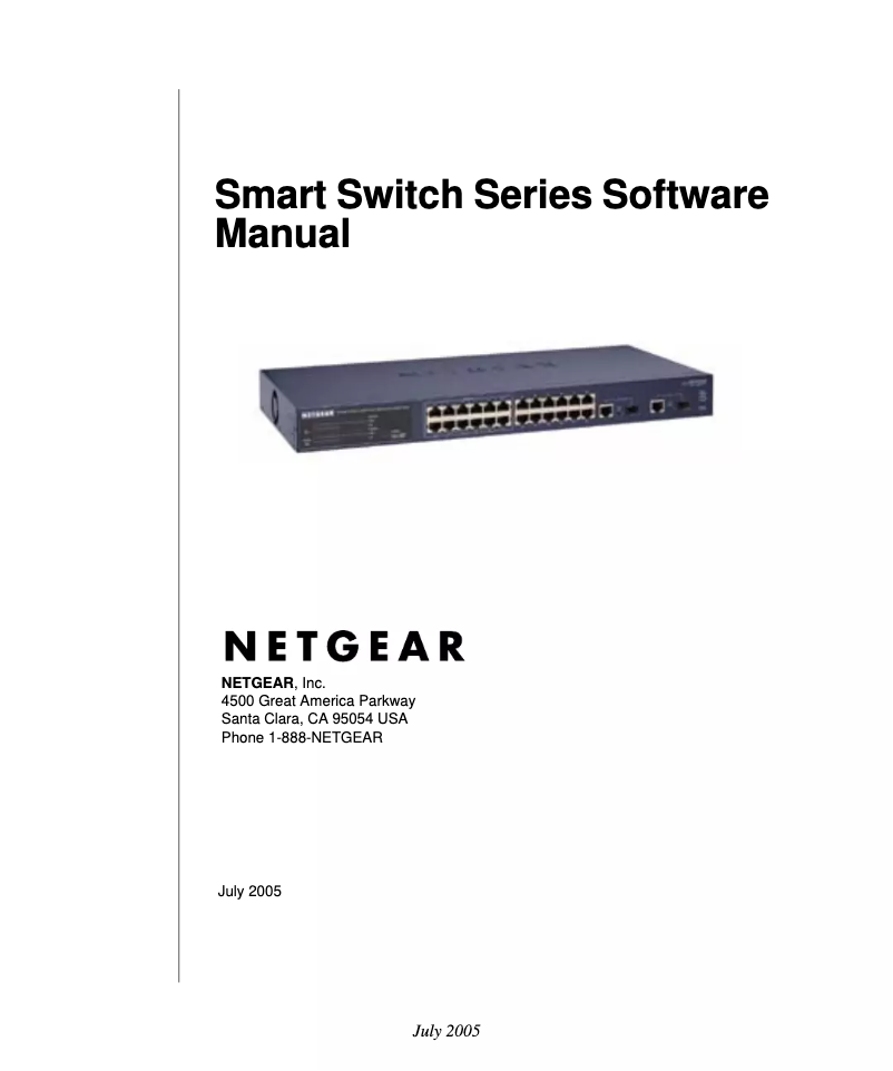 Page 1 de la notice Manuel utilisateur Netgear ProSafe FS526T