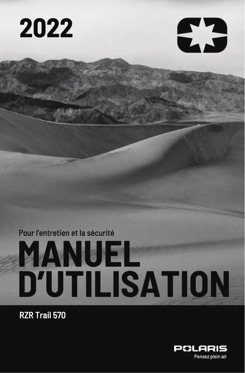 Image de la première page du manuel de l'appareil RZR Trail 570 (2022)