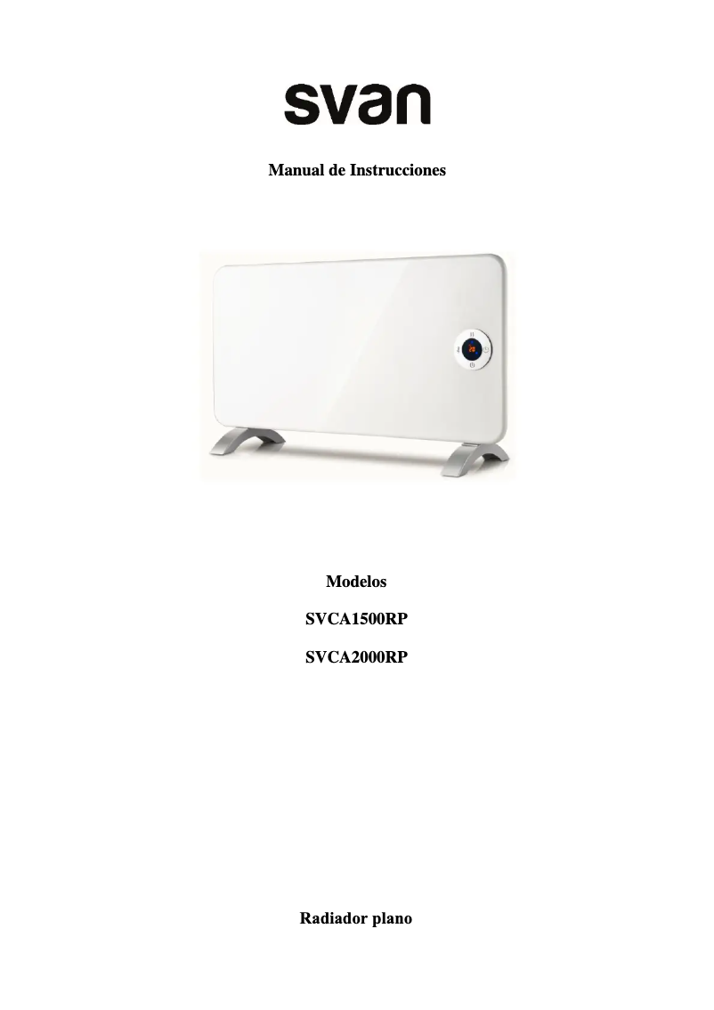 Image de la première page du manuel de l'appareil SVCA2000RP