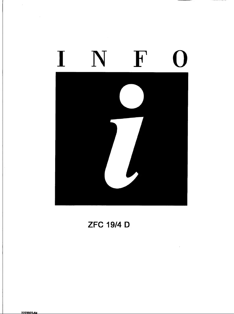Page 1 de la notice Manuel utilisateur Zanussi ZFC 19 4 d