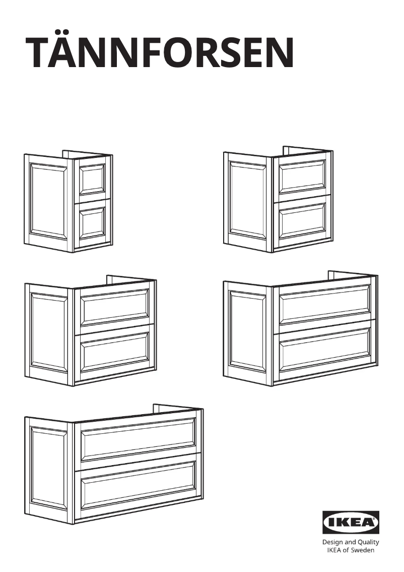 Page 1 de la notice Manuel utilisateur Ikea TÄNNFORSEN 605.354.38