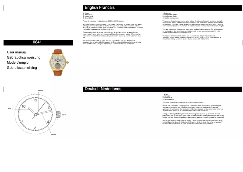 Page 1 de la notice Manuel utilisateur Davis 0841