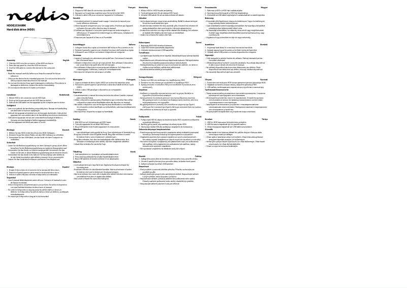 Page n°1 - Manuel utilisateur Nedis HDDE25300BK