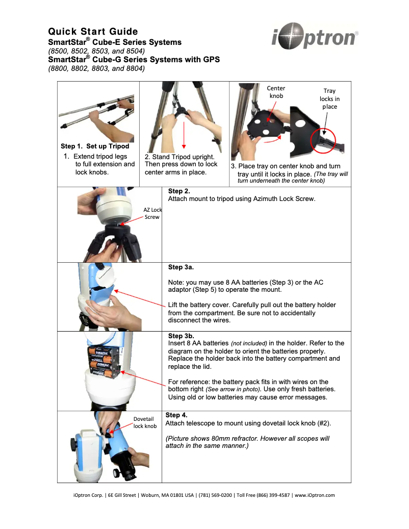 Page n°1 - Guide de démarrage rapide iOptron N114