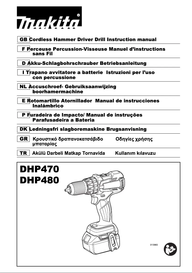 Page 1 de la notice Manuel utilisateur Makita DHP480