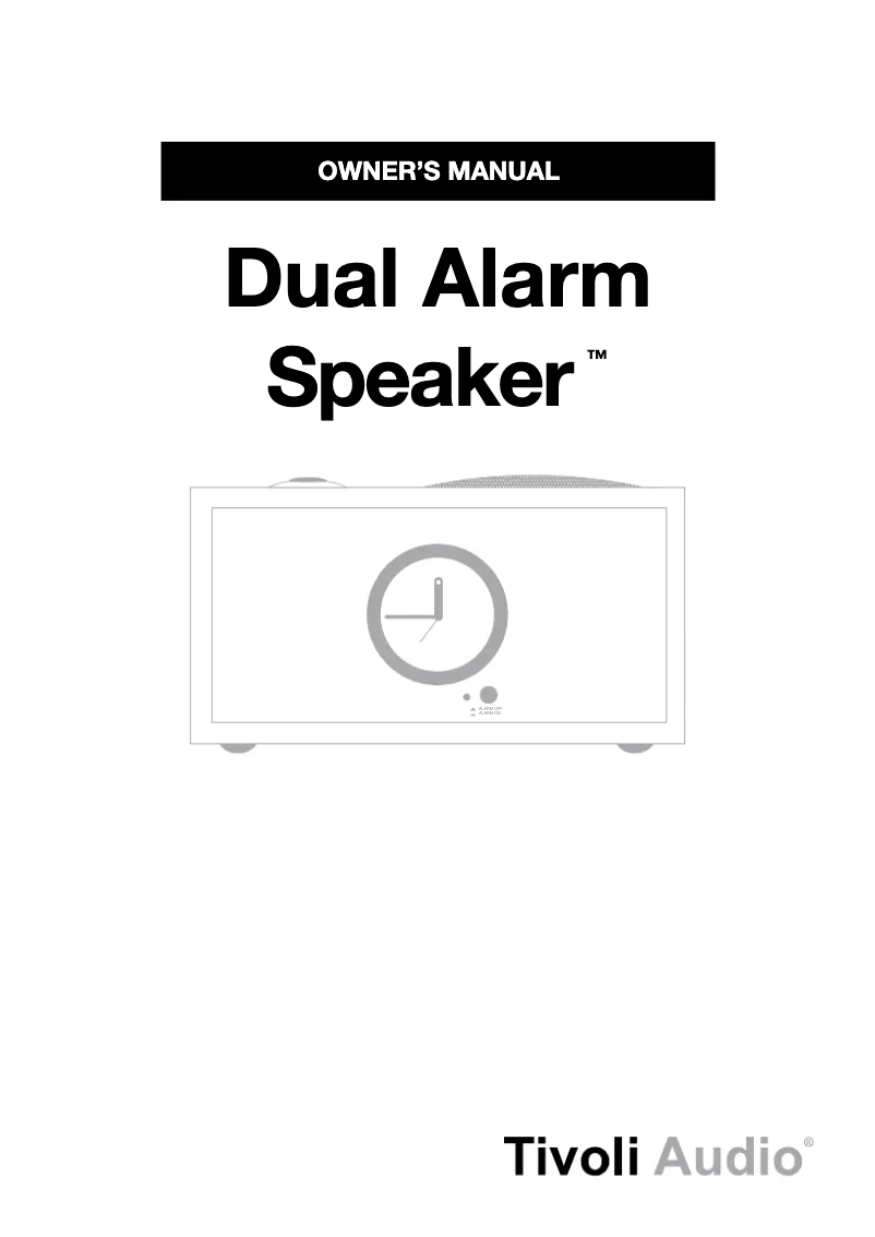 Page n°1 - Manuel utilisateur Tivoli Audio Dual Alarm Speaker