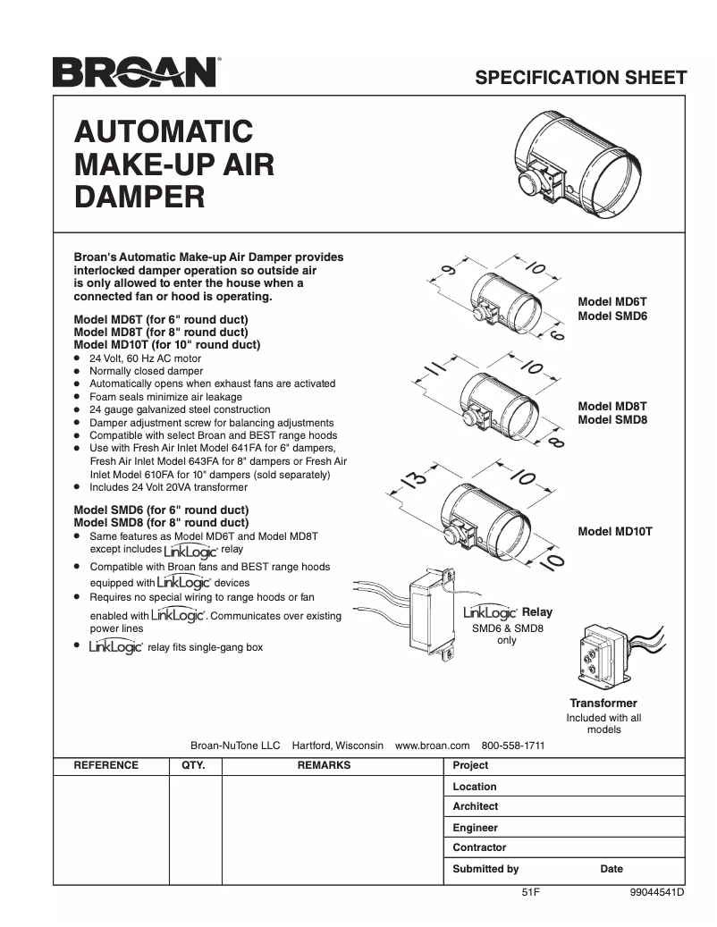 Page n°1 - Fiche technique Best MD10T