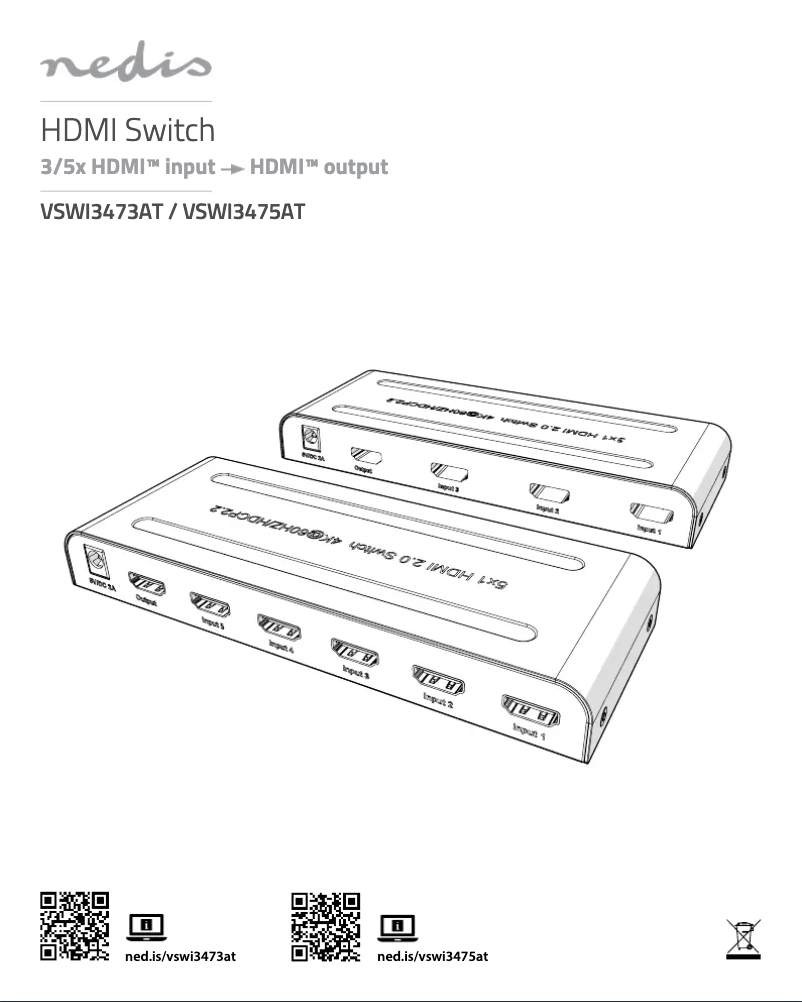 Page n°1 - Manuel utilisateur Nedis VSWI3475AT