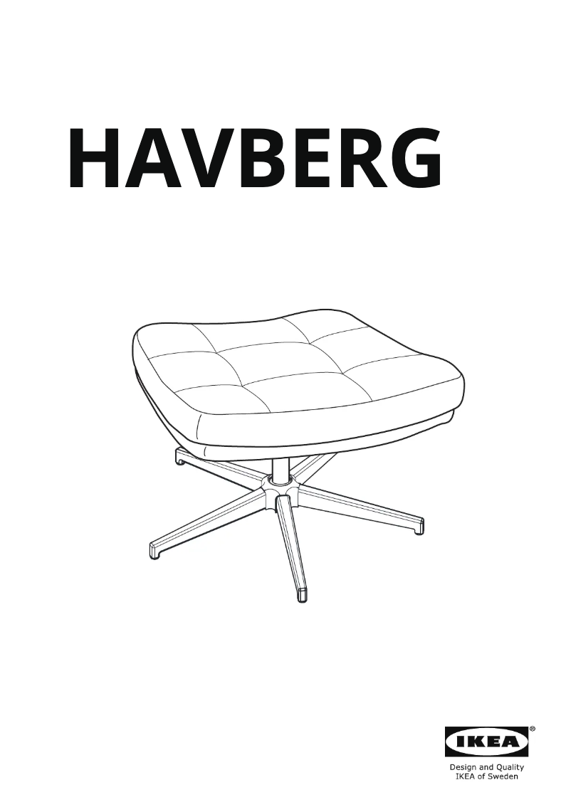 Page 1 of the manual User Manual Ikea HAVBERG 305.151.06