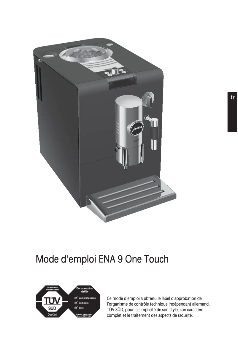 Image de la première page du manuel de l'appareil ENA 9 One Touch