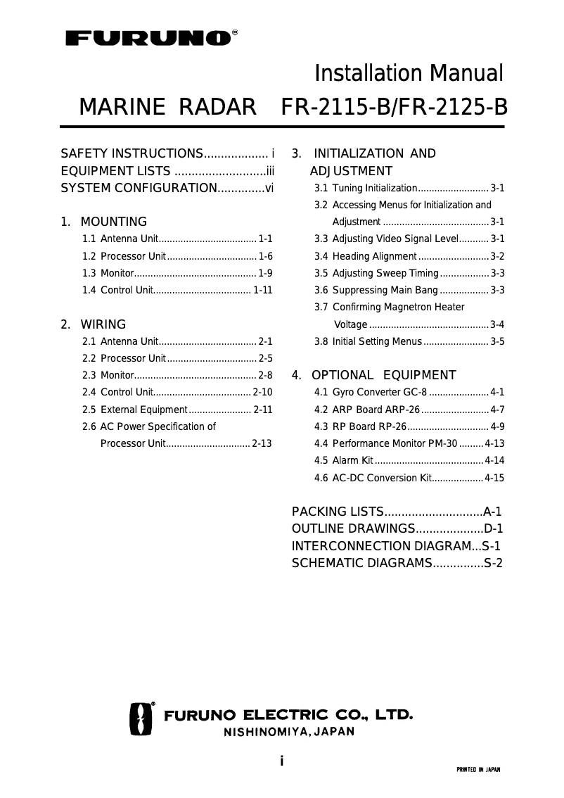 Imagen de la primera página del manual del dispositivo FR-2115-B