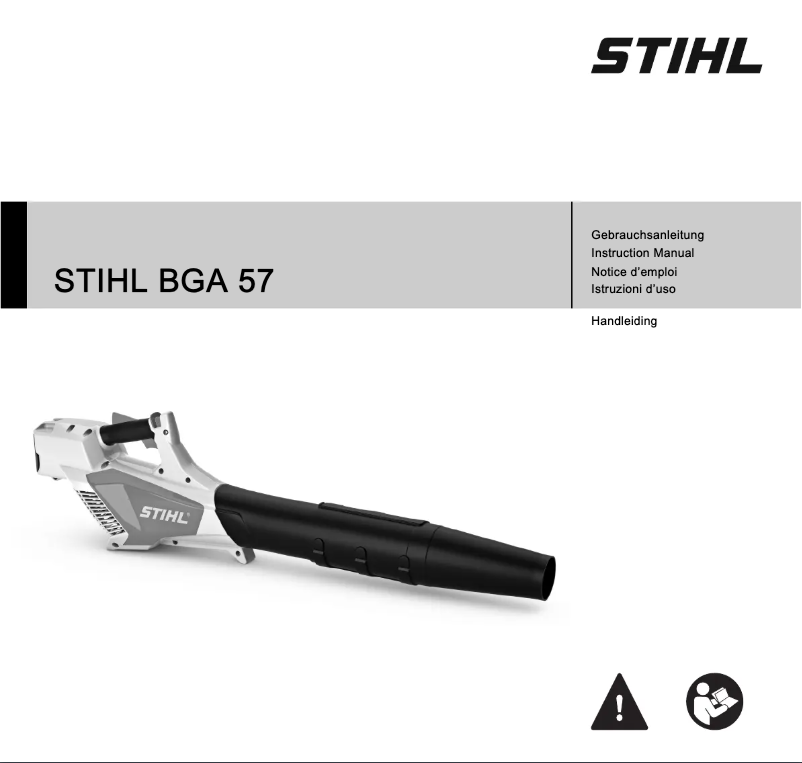 Page n°1 - Manuel utilisateur Stihl BGA 57