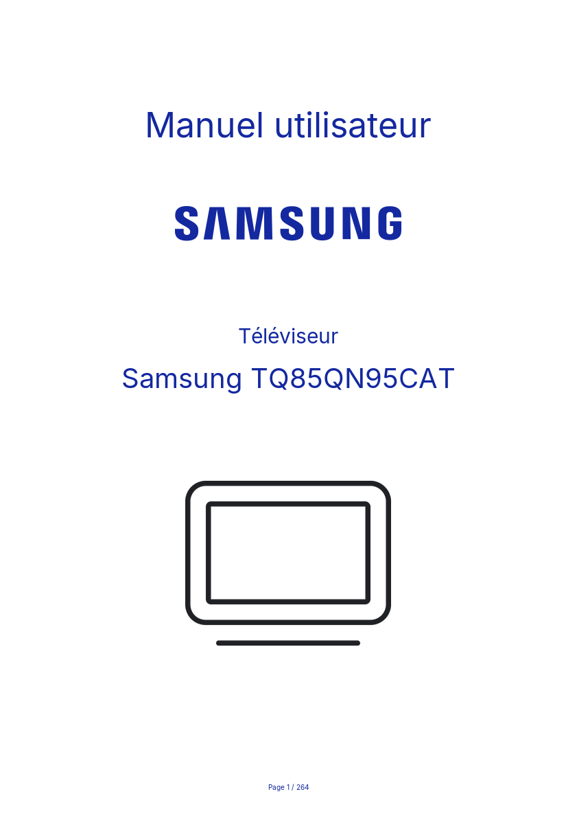 Page n°1 - Manuel utilisateur Samsung TQ85QN95CAT