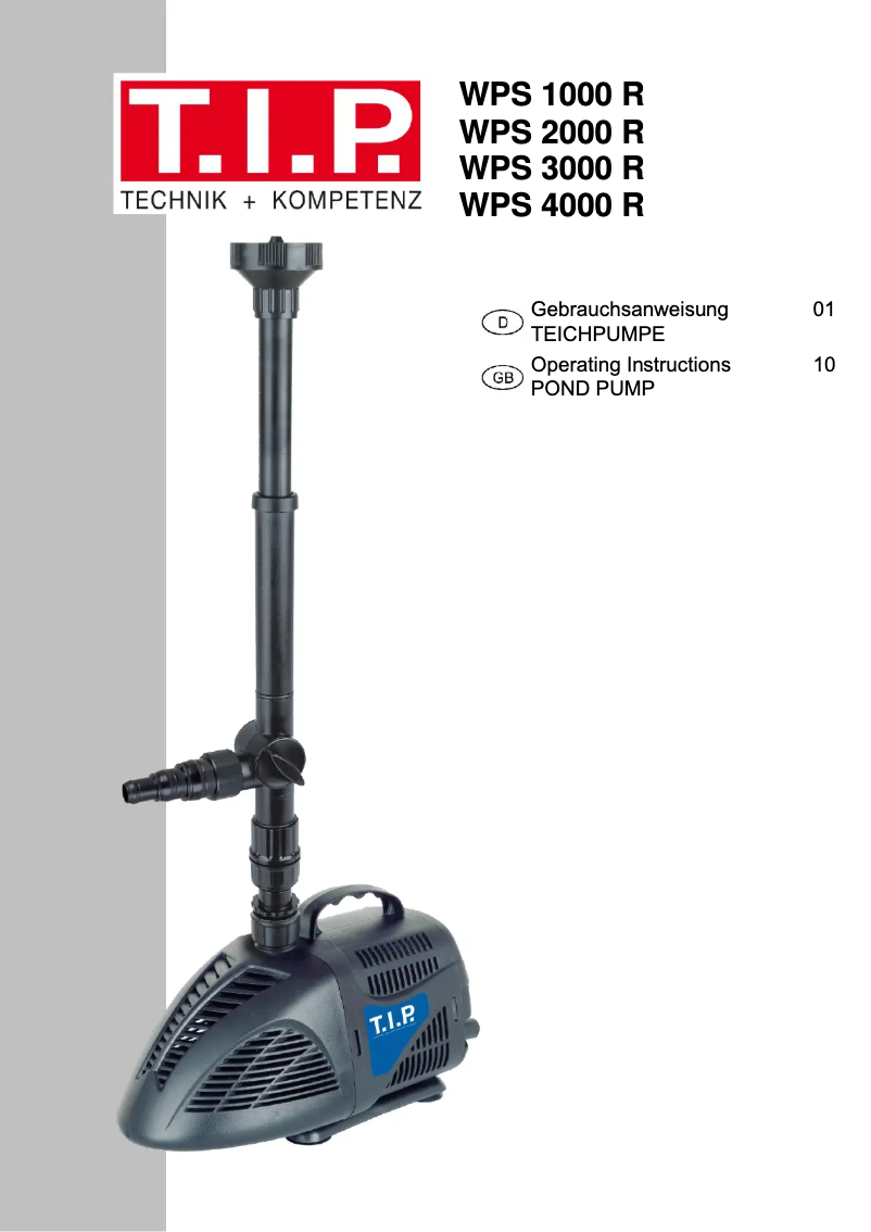 Page 1 de la notice Manuel utilisateur T.I.P. WPS 1000 R