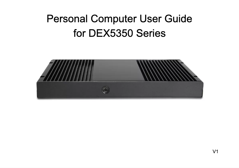 Image de la première page du manuel de l'appareil DEX5350