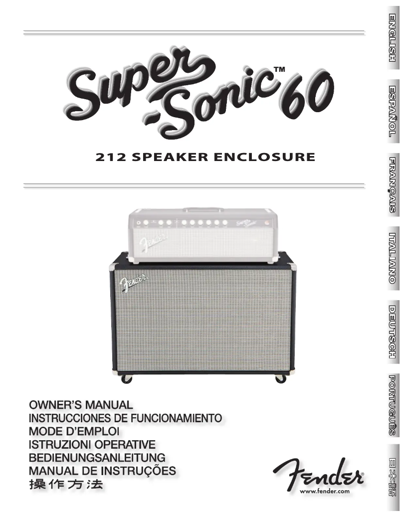 Página 1 del manual Manual de usuario Fender Super-Sonic 60 212 Enclosure