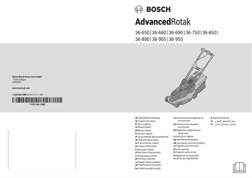 Page 1 de la notice Manuel utilisateur Bosch AdvancedRotak 36-690