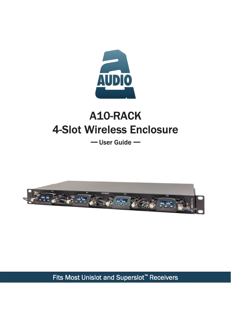 Image de la première page du manuel de l'appareil A10-RACK